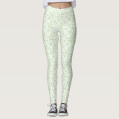 Muster für niedliche tropische Blume mit blasser M Leggings (Vorderseite)