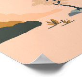 Muster für niedliche und farbenfrohe Tiere und Ein Poster (Ecke)