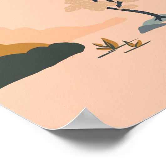 Muster für niedliche und farbenfrohe Tiere und Ein Poster (Ecke)