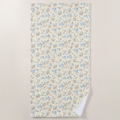 Muster für niedliche Vintage Wildblume Strandtuch (Vorderseite)