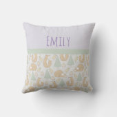 Muster für niedliche Waldbewohner Kissen (Rückseite)