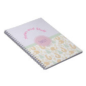 Muster für niedliche Waldbewohner Notizblock (Rechte Seite)