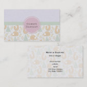 Muster für niedliche Waldbewohner Visitenkarte (Vorne/Hinten)