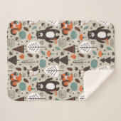 Muster für niedliche Waldtiere im Herbst Sherpadecke (Vorderseite (Horizontal))