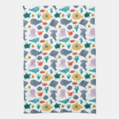 Muster für niedliche Wasserfarben Geschirrtuch (Vertikal)