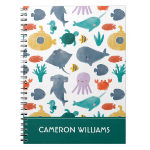 Muster für niedliche Wasserfarben Notizblock