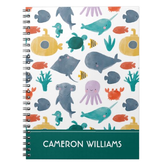 Muster für niedliche Wasserfarben Notizblock (Vorderseite)