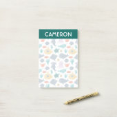 Muster für niedliche Wasserfarben Post-it Klebezettel (Auf Schreibtisch)