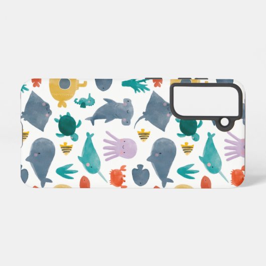 Muster für niedliche Wasserfarben Samsung Galaxy Hülle (Rückseite (Horizontal))