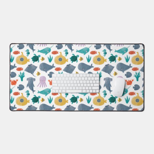 Muster für niedliche Wasserfarben Schreibtischunterlage (Tastatur & Maus)