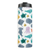 Muster für niedliche Wasserfarben Thermosbecher (Vorderseite)