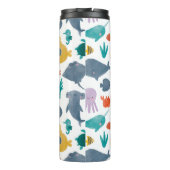 Muster für niedliche Wasserfarben Thermosbecher (Rückseite)