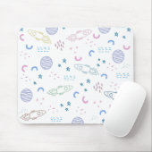 Muster für niedliche Weltraumraketen | Mauspad (Mit Mouse)
