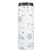 Muster für niedliche Weltraumraketen | Thermobeche Thermosbecher (Rückseite)