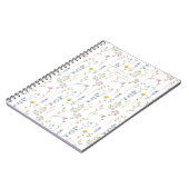 Muster für niedliche Wildblume Notizblock (Linke Seite)