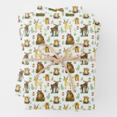 Muster für niedliche Wildtiere Geschenkpapier Set (Beispiel)