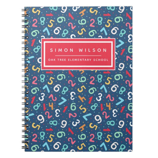 Muster für niedliche Zahlen - Kinder oder Lehrer Notizblock (Vorderseite)