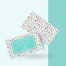 Muster für niedliche Zahlen - Lehrer/Lehrer Visitenkarte