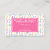 Muster für niedliche Zahlen - Mathematiklehrer | T Visitenkarte (Vorderseite)