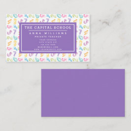 Muster für niedliche Zahlen - Mathematiklehrer | T Visitenkarte