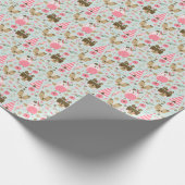 Muster für niedliches Camping Woodland Tiere Geschenkpapier (Ecke)