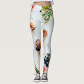 Muster für Obst und Trockenfutter und Blätter Leggings (Vorderseite)