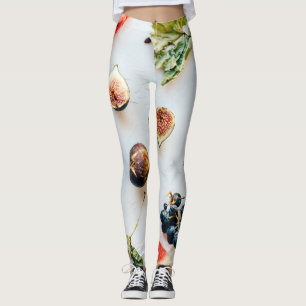 Muster für Obst und Trockenfutter und Blätter Leggings