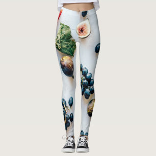 Muster für Obst und Trockenfutter und Blätter Leggings