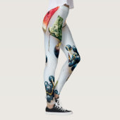 Muster für Obst und Trockenfutter und Blätter Leggings (Rechts)