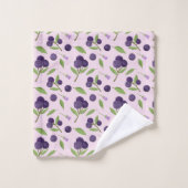 Muster für Obstkörbe - Blaubeeren Badhandtuch Set (Waschlappen)