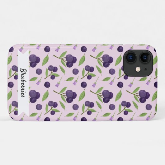 Muster für Obstkörbe - Blaubeeren Case-Mate iPhone Hülle (Rückseite (Horizontal))