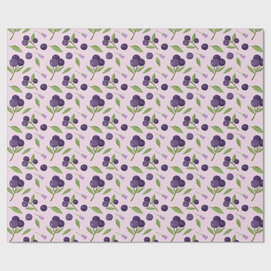 Muster für Obstkörbe - Blaubeeren Geschenkpapier (Flach)