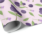 Muster für Obstkörbe - Blaubeeren Geschenkpapier (Rolleneckpunkt)