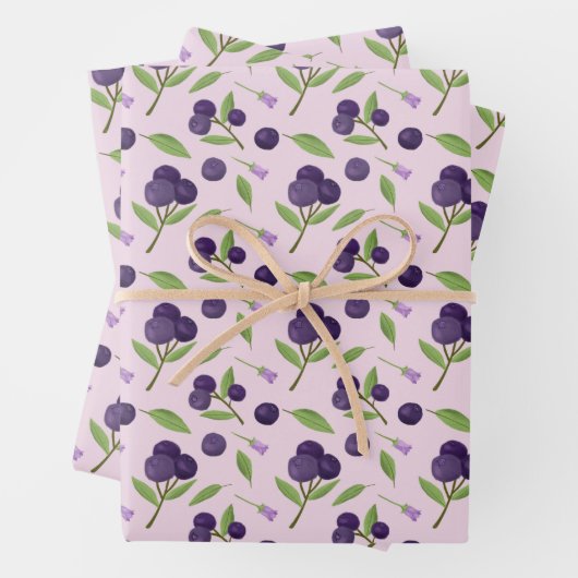 Muster für Obstkörbe - Blaubeeren Geschenkpapier Set (Beispiel)