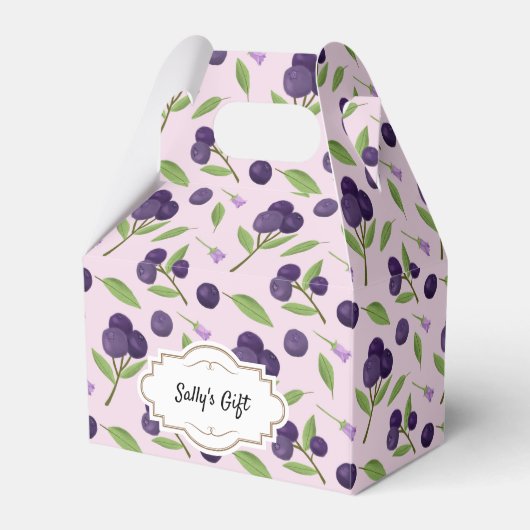 Muster für Obstkörbe - Blaubeeren Geschenkschachtel (Vorderseite)