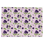 Muster für Obstkörbe - Blaubeeren Große Geschenktüte (Rückseite)