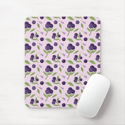 Muster für Obstkörbe - Blaubeeren Mousepad (Mit Mouse)