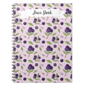 Muster für Obstkörbe - Blaubeeren Notizblock (Vorderseite)