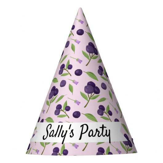 Muster für Obstkörbe - Blaubeeren Partyhütchen (Vorderseite)
