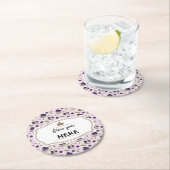 Muster für Obstkörbe - Blaubeeren Runder Pappuntersetzer (Vor Ort)