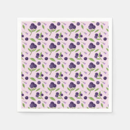 Muster für Obstkörbe - Blaubeeren Serviette