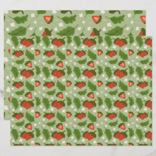 Muster für Obstkörbe - Erdbeeren