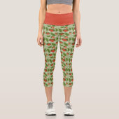Muster für Obstkörbe - Erdbeeren Capri Leggings (Vorderseite)