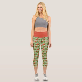 Muster für Obstkörbe - Erdbeeren Capri Leggings