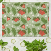 Muster für Obstkörbe - Erdbeeren Geschirrtuch (Gefaltet)