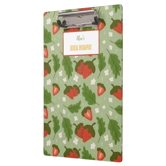 Muster für Obstkörbe - Erdbeeren Klemmbrett (Links)