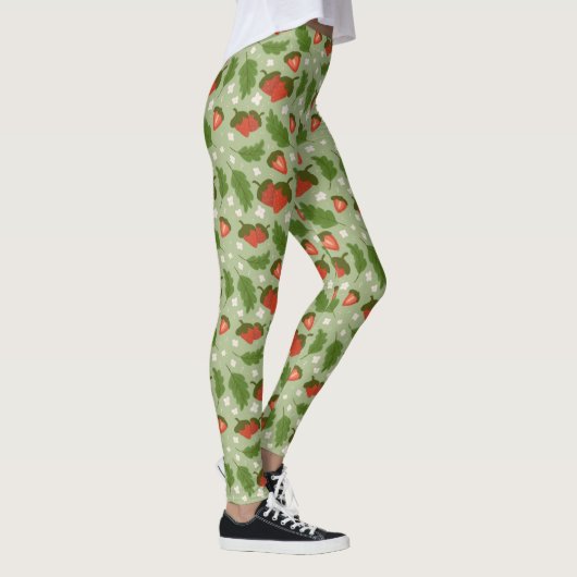 Muster für Obstkörbe - Erdbeeren Leggings (Rechts)