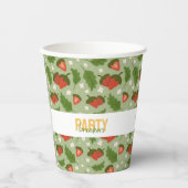 Muster für Obstkörbe - Erdbeeren Pappbecher (Vorderseite)