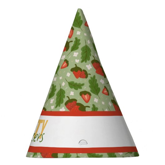 Muster für Obstkörbe - Erdbeeren Partyhütchen (Rechts)