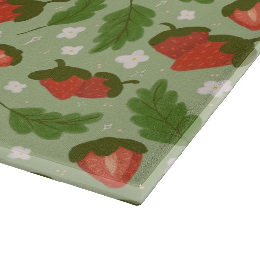 Muster für Obstkörbe - Erdbeeren Schneidebrett (Ecke)